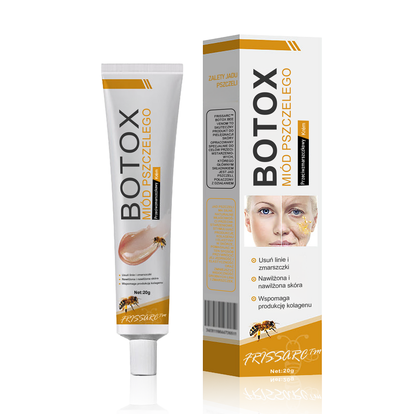 💛FrissArc™ Botox Miód Pszczelego Krem przeciwzmarszczkowy - Redukuje zmarszczki, ujędrnia skórę i rozjaśnia cerę ( Przeciwstarzeniowy krem o podwójnym działaniu )