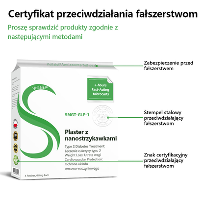 🍏Voilaist® SMGT-GLP-1 Nanoplaster z Mikronakłuciami🍃Bezbolesny, długotrwały, zwalczający cukrzycę, otyłość i choroby układu krążenia
