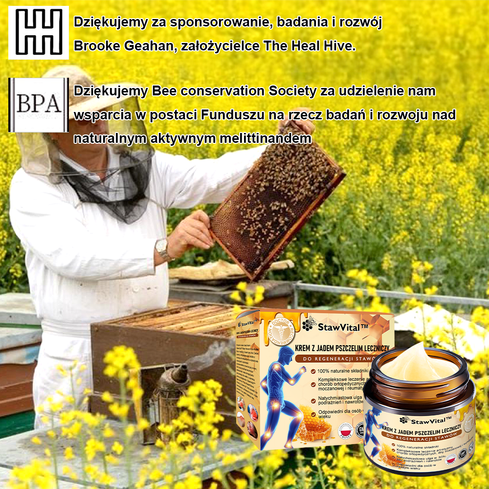 ✨🐝✨𝑺𝒕𝒂𝒘𝑽𝒊𝒕𝒂𝒍™ Krem z Jadem Pszczelim Leczniczy do Regeneracji Stawów - Zalecane przez Polskie Towarzystwo Ortopedyczne i Traumatologiczne