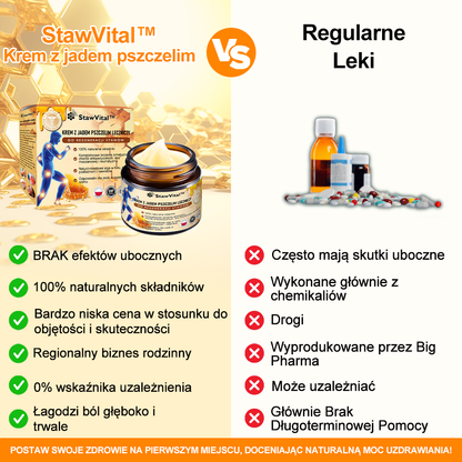 ✨🐝✨𝑺𝒕𝒂𝒘𝑽𝒊𝒕𝒂𝒍™ Krem z Jadem Pszczelim Leczniczy do Regeneracji Stawów - Zalecane przez Polskie Towarzystwo Ortopedyczne i Traumatologiczne