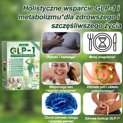 🍏🍏DOOEKA® GLP-1 8 w 1 Fit & Vital roztwór doustny – Raz dziennie, widoczne zmiany w ciągu 7 dni / W przypadku otyłości, zdrowia serca i układu krążenia, cukrzycy, bezdechu sennego, zdrowia jelit, problemów ze stawami i wielu innych