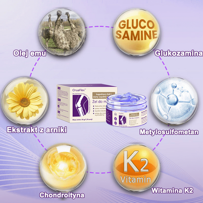 💜OruaFlex™ Kurkuma & Olej Emu Żel do masażu łagodzący ból i stany zapalne stawów👨‍⚕️Certyfikowany przez Polskie Towarzystwo Ortopedyczne i Traumatologiczne (PTOiTr)