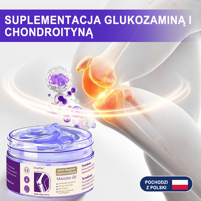 💜OruaFlex™ Kurkuma & Olej Emu Żel do masażu łagodzący ból i stany zapalne stawów👨‍⚕️Certyfikowany przez Polskie Towarzystwo Ortopedyczne i Traumatologiczne (PTOiTr)