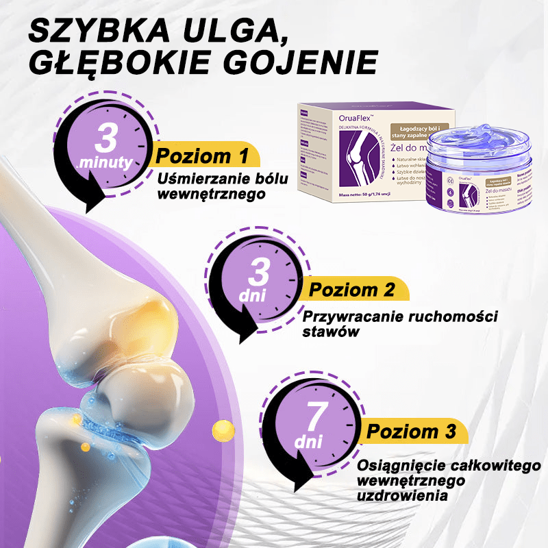 💜OruaFlex™ Kurkuma & Olej Emu Żel do masażu łagodzący ból i stany zapalne stawów👨‍⚕️Certyfikowany przez Polskie Towarzystwo Ortopedyczne i Traumatologiczne (PTOiTr)