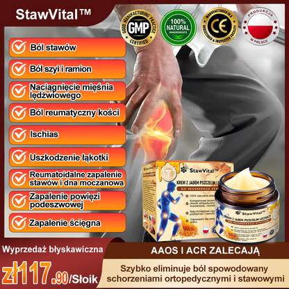 ✨🐝✨𝑺𝒕𝒂𝒘𝑽𝒊𝒕𝒂𝒍™ Krem z Jadem Pszczelim Leczniczy do Regeneracji Stawów - Zalecane przez Polskie Towarzystwo Ortopedyczne i Traumatologiczne