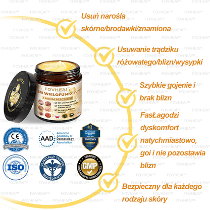 🐝FOVHEAl™ Krem wielofunkcyjny z jadem pszczelim - Polecane przez dermatologów – Odpowiednie dla każdego wieku