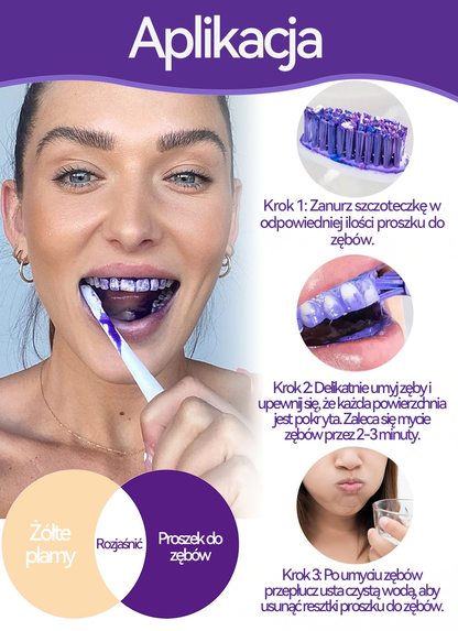 🟣Ourlyard™ Proszek mineralny do regeneracji zębów 🔥Kompleksowa pielęgnacja: naprawa, wybielanie, zdrowe dziąsła i świeży uśmiech