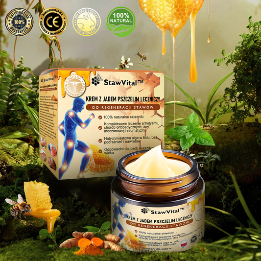 ✨🐝✨𝑺𝒕𝒂𝒘𝑽𝒊𝒕𝒂𝒍™ Krem z Jadem Pszczelim Leczniczy do Regeneracji Stawów - Zalecane przez Polskie Towarzystwo Ortopedyczne i Traumatologiczne