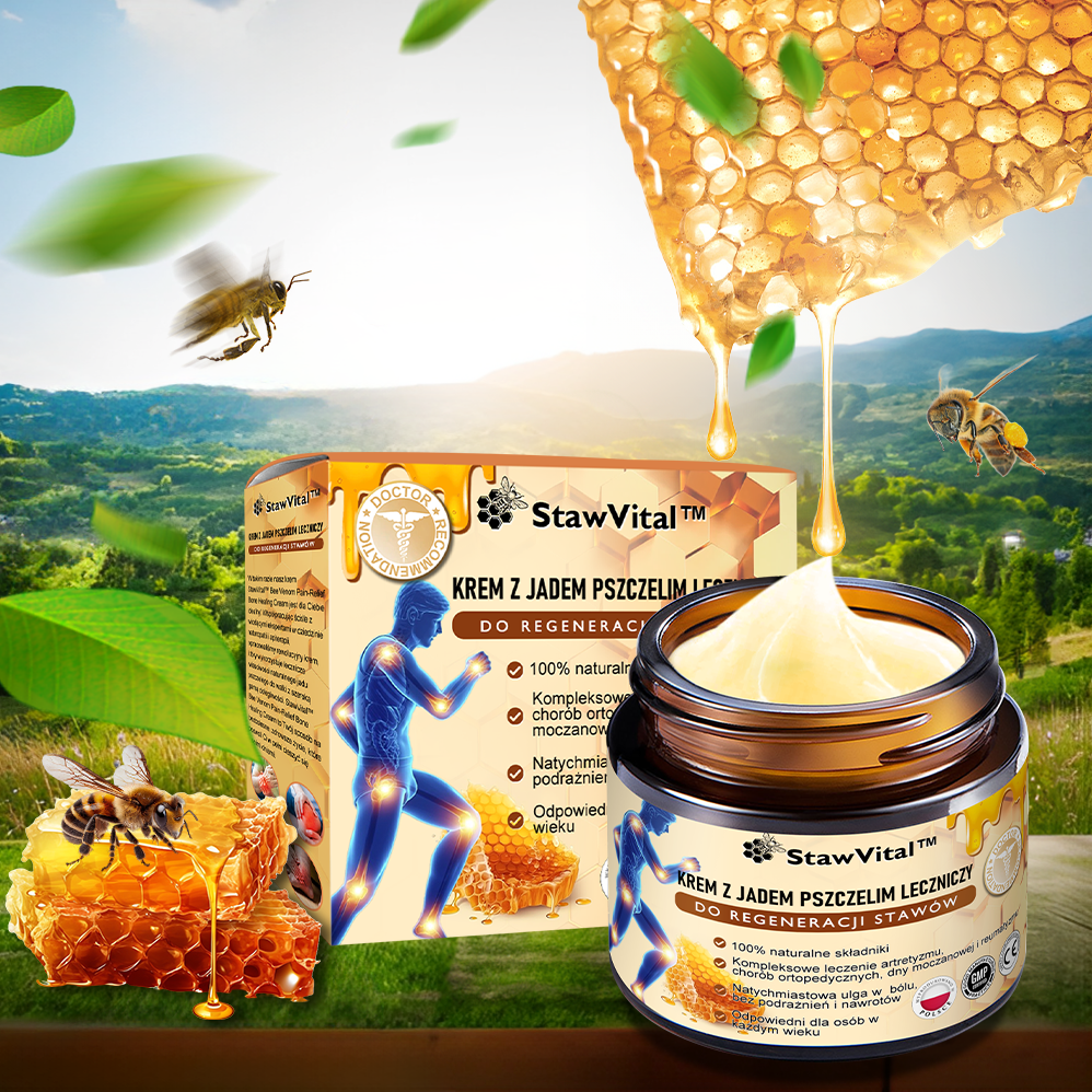 💎𝑺𝒕𝒂𝒘𝑽𝒊𝒕𝒂𝒍™ Krem z Jadem Pszczelim Leczniczy do Regeneracji Stawów - Zatwierdzony przez CE - odpowiedni dla wszystkich grup wiekowych
