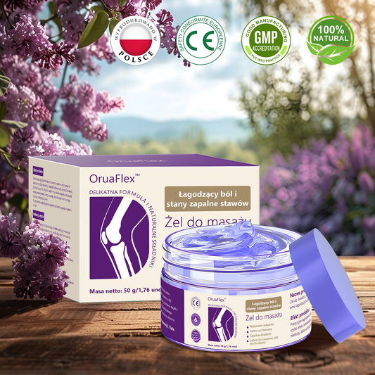 💜OruaFlex™ Kurkuma & Olej Emu Żel do masażu łagodzący ból i stany zapalne stawów👨‍⚕️Certyfikowany przez Polskie Towarzystwo Ortopedyczne i Traumatologiczne (PTOiTr)